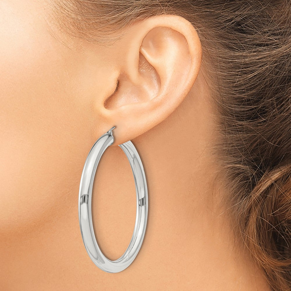 Sterling Silver 5mm Round Hoop Earrings