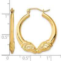 Sterling Silver Gold Plated Hollow Rams Head Hoop Earrings