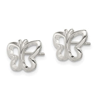 Sterling Silver Polished Butterfly Post Earrings