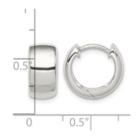 Sterling Silver Rhodium-plated Hinged Hoop Earrings