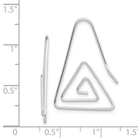 Sterling Silver Rhodium-plated Hook Triangle Earrings