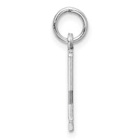 Sterling Silver/Rhodium-plated Elongated Number 22 Charm