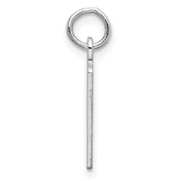 Sterling Silver/Rhodium-plated Elongated Number 40 Charm