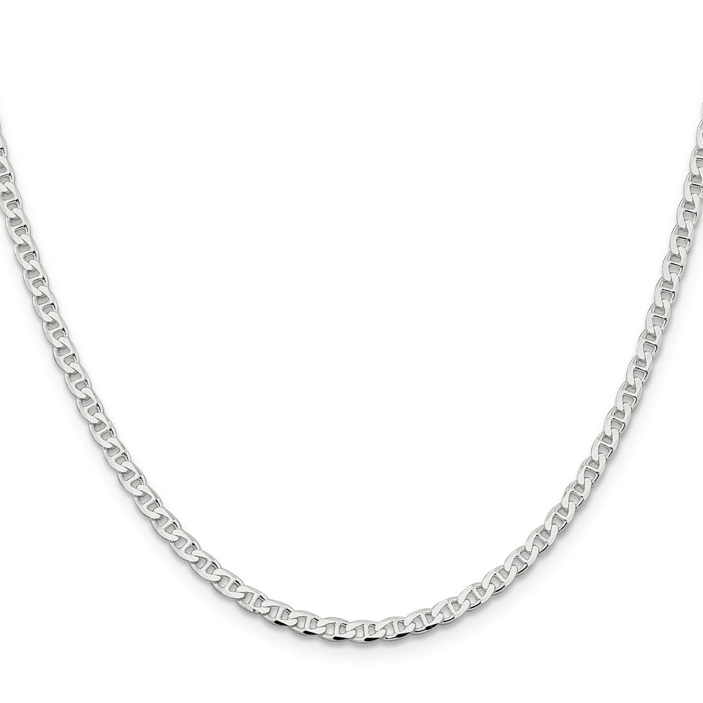 Sterling Silver 3.15mm D/C Flat Anchor Curb Chain