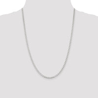 Sterling Silver 3.15mm D/C Flat Anchor Curb Chain