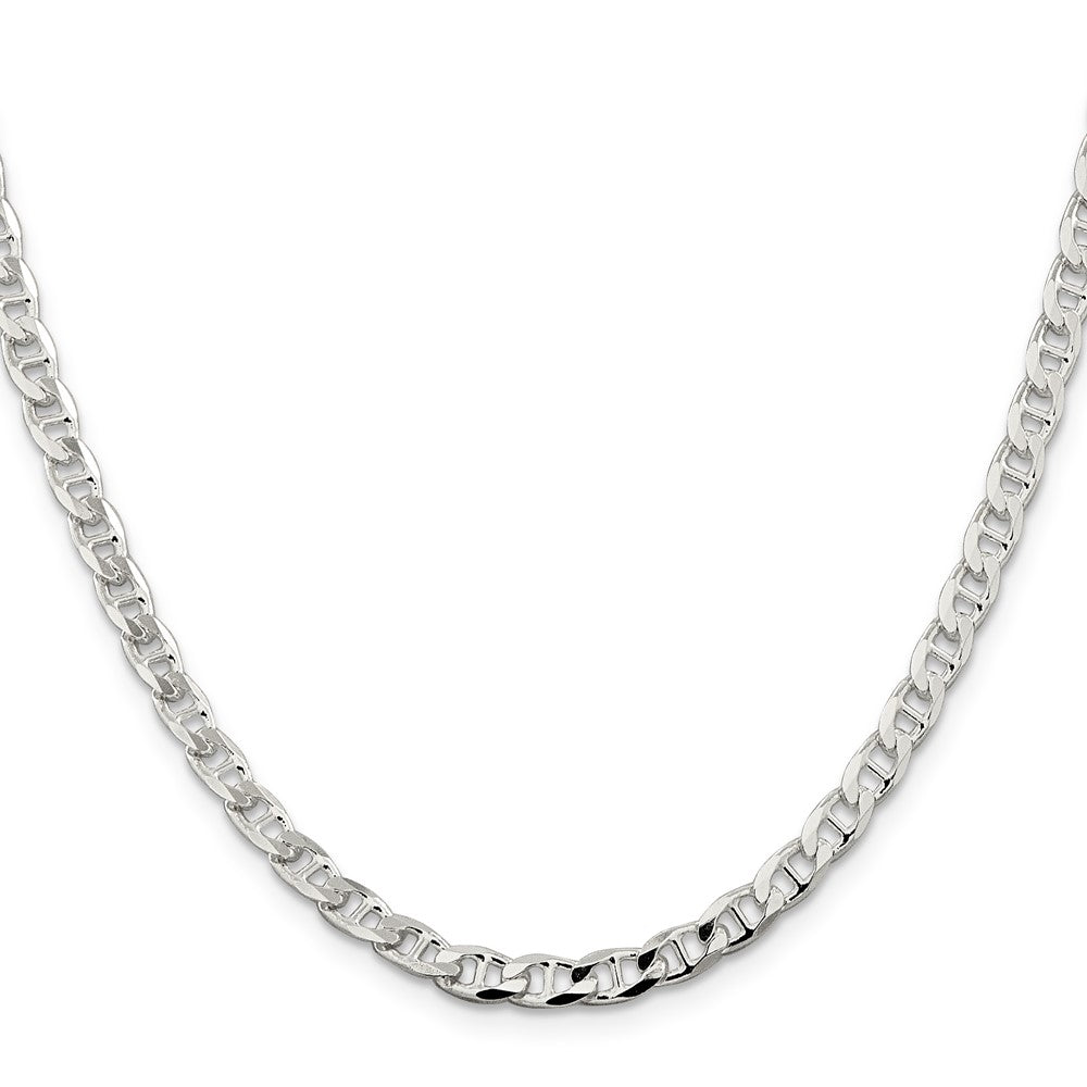 Sterling Silver 4.65mm D/C Flat Anchor Curb Chain