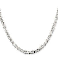 Sterling Silver 4.65mm D/C Flat Anchor Curb Chain