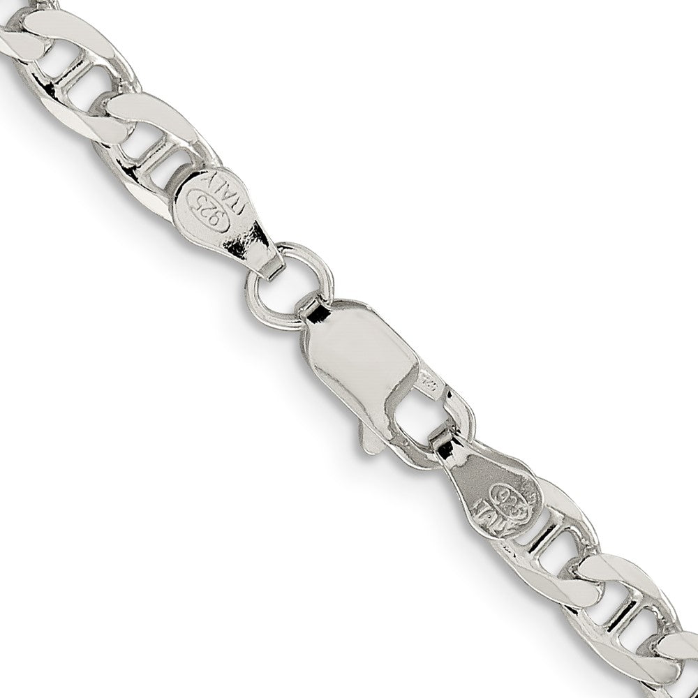 Sterling Silver 4.65mm D/C Flat Anchor Curb Chain