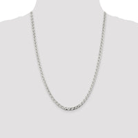 Sterling Silver 4.65mm D/C Flat Anchor Curb Chain