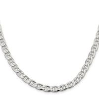 Sterling Silver 6.5mm D/C Flat Anchor Curb Chain