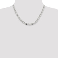 Sterling Silver 6.5mm D/C Flat Anchor Curb Chain