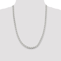 Sterling Silver 6.5mm D/C Flat Anchor Curb Chain