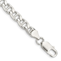 Sterling Silver 6.5mm D/C Flat Anchor Curb Chain