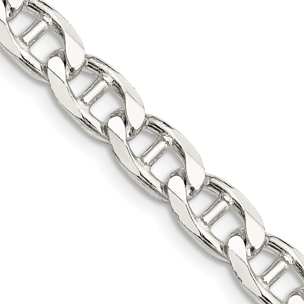 Sterling Silver 6.5mm D/C Flat Anchor Curb Chain
