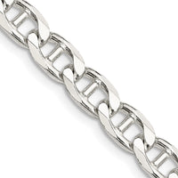Sterling Silver 6.5mm D/C Flat Anchor Curb Chain