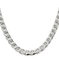 Sterling Silver 8.25mm D/C Flat Anchor Curb Chain