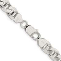 Sterling Silver 8.25mm D/C Flat Anchor Curb Chain
