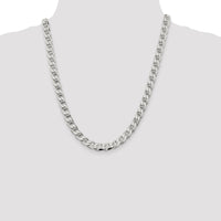 Sterling Silver 8.25mm D/C Flat Anchor Curb Chain
