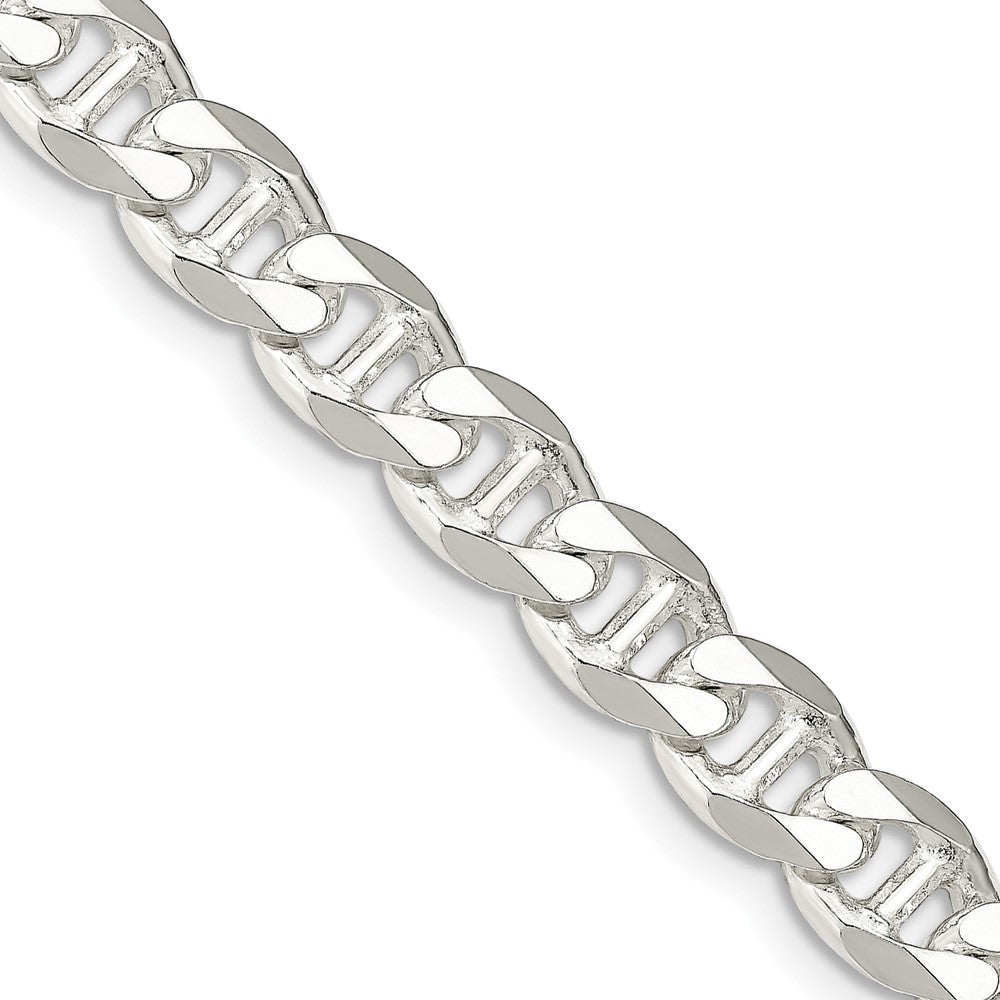 Sterling Silver 8.25mm D/C Flat Anchor Curb Chain
