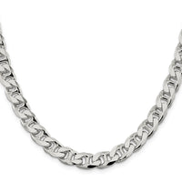 Sterling Silver 9mm D/C Flat Anchor Curb Chain
