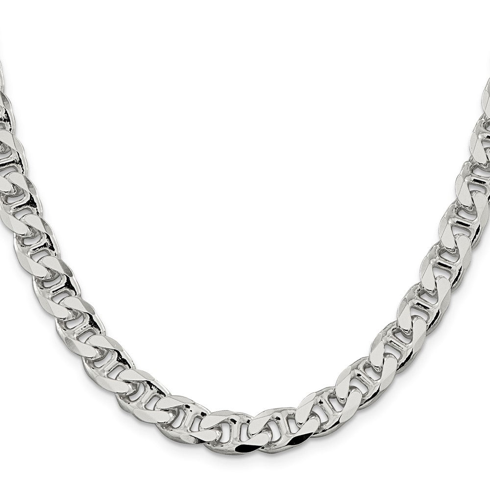 Sterling Silver 9mm D/C Flat Anchor Curb Chain