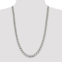 Sterling Silver 9mm D/C Flat Anchor Curb Chain