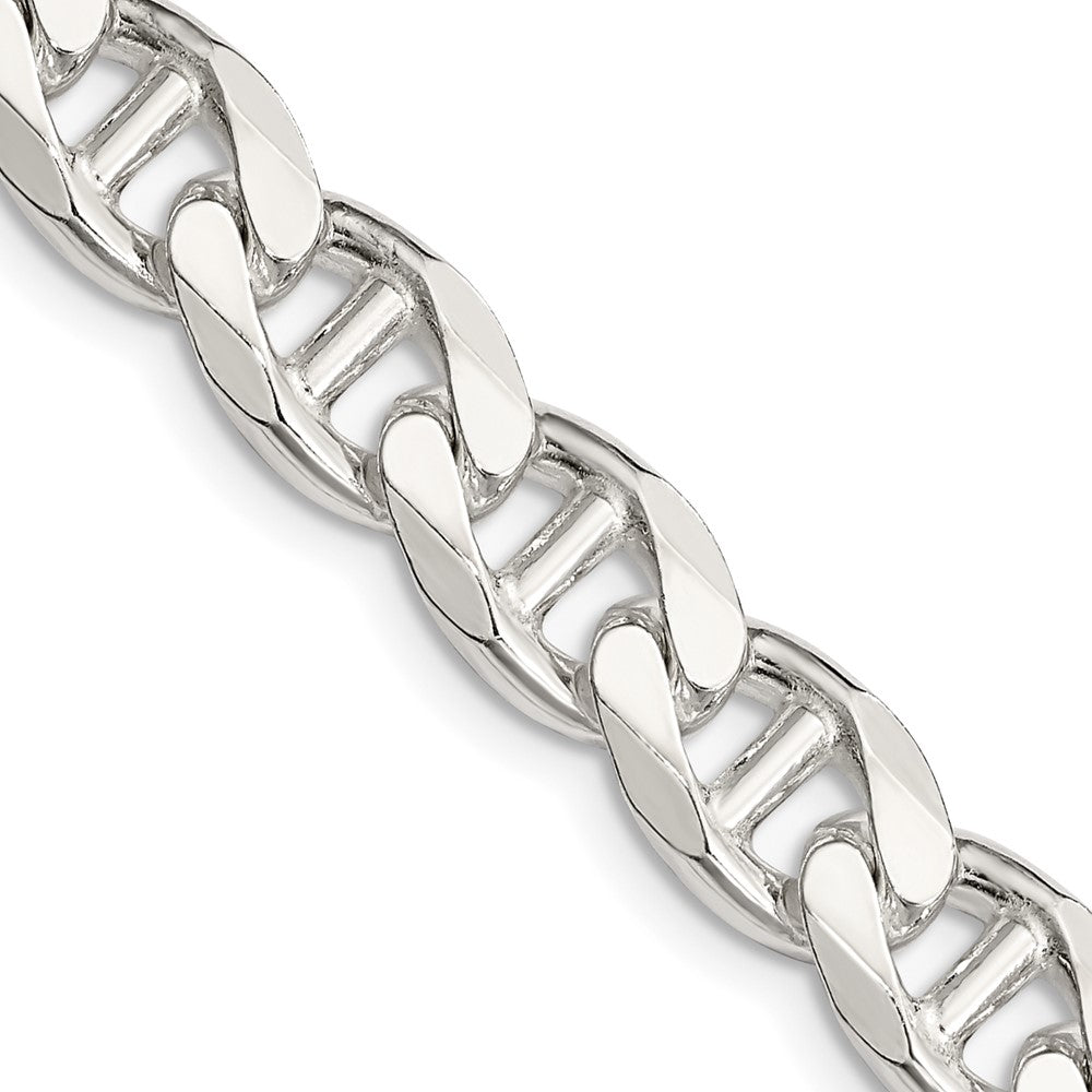 Sterling Silver 9mm D/C Flat Anchor Curb Chain