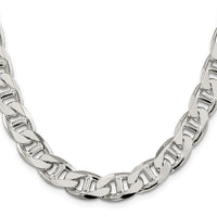 Sterling Silver 10.8mm D/C Flat Anchor Curb Chain