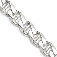 Sterling Silver 10.8mm D/C Flat Anchor Curb Chain