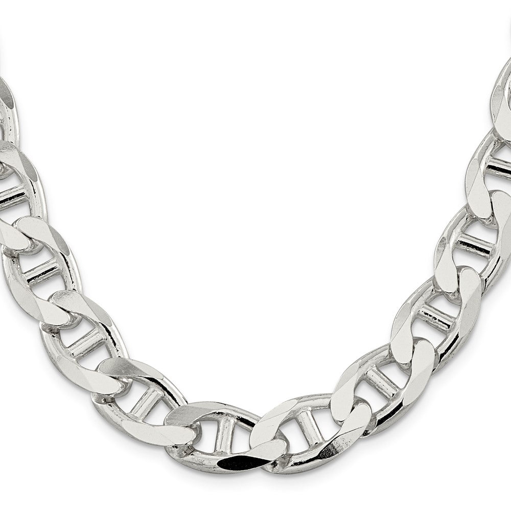 Sterling Silver 13.5mm D/C Flat Anchor Curb Chain