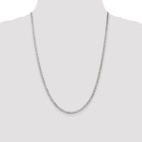 Sterling Silver 3.2mm Beveled Curb Chain