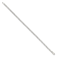 Sterling Silver 3.2mm Beveled Curb Chain