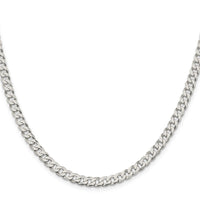 Sterling Silver 5mm Beveled Curb Chain
