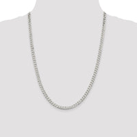 Sterling Silver 5mm Beveled Curb Chain
