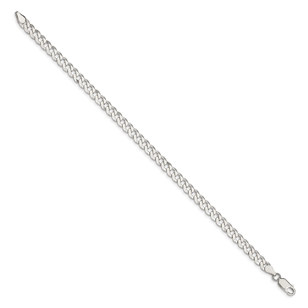 Sterling Silver 5mm Beveled Curb Chain