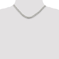 Sterling Silver 6mm Beveled Curb Chain