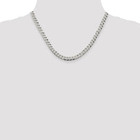Sterling Silver 6mm Beveled Curb Chain