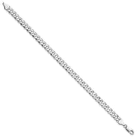 Sterling Silver Rhodium-plated 6mm Beveled Curb Chain