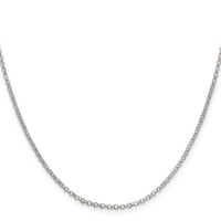 Sterling Silver 2mm Rolo Chain w/4in ext.