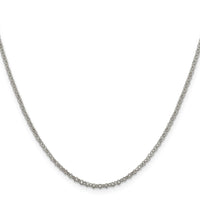 Sterling Silver 2mm Rolo Chain w/2in ext.