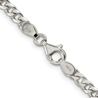 Sterling Silver Polished 3.5mm Curb Chain