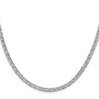 Sterling Silver 4.25mm 6 Side D/C Flat Double Curb Chain