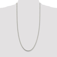 Sterling Silver 3.6mm Round Box Chain