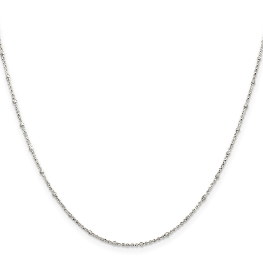 Sterling Silver 1.25mm Rolo with Beads Chain