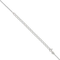Sterling Silver 1.25mm Rolo with Beads Chain w/4in ext.
