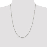Sterling Silver 2.5mm Singapore w/ Beads Chain