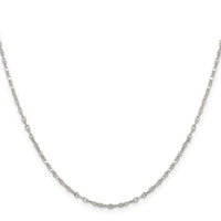 Sterling Silver 1.75mm Fancy Wave Flat Link Chain