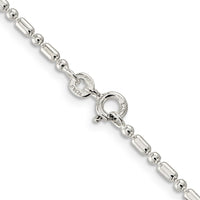 Sterling Silver 2mm Fancy Beaded Chain