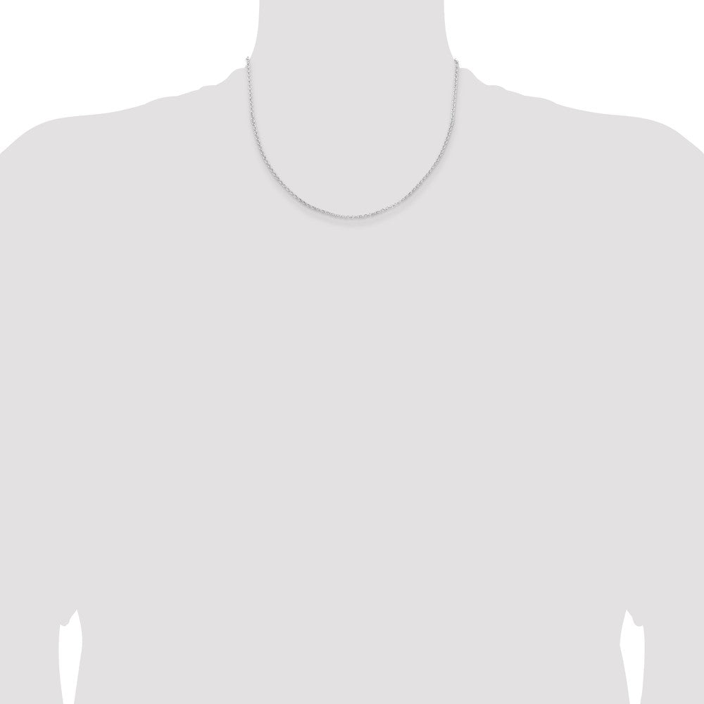 Sterling Silver Rhodium-plated 2mm Rolo Chain