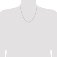 Sterling Silver Rhodium-plated 2mm Rolo Chain